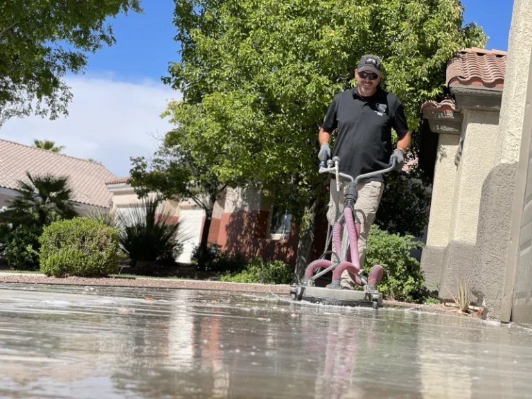 Driveway being washed clean